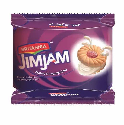 Britannia Jim Jam Flavored Sandwich Biscuit 138 g