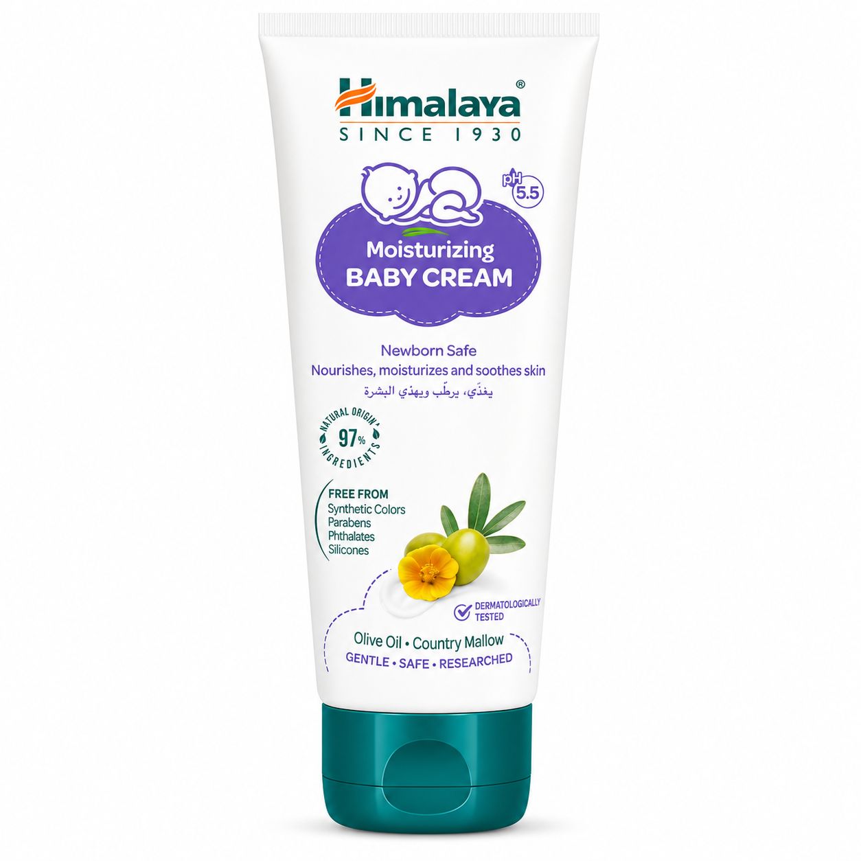 Himalaya Baby Cream with Olive & Country Mallow Extract, 100ml