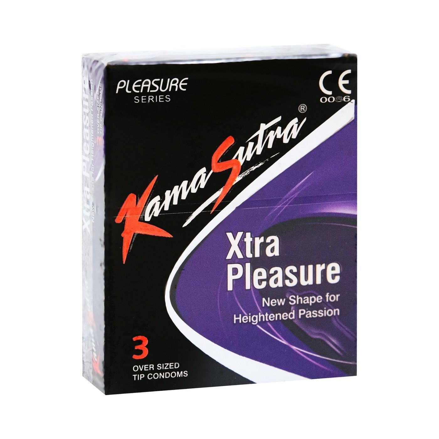 Kama Sutra Xtra Pleasure Over Sized Tip Condoms, 3 Pieces