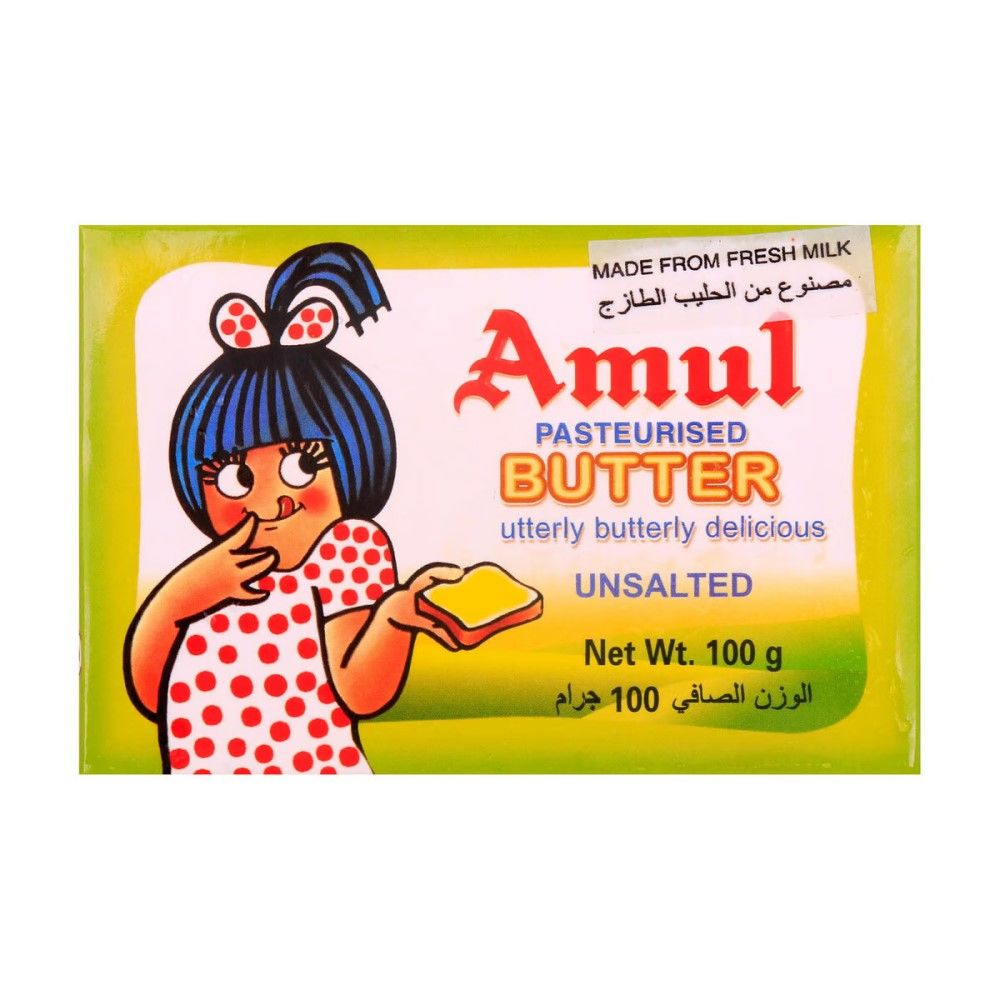 Amul Pasteurised Unsalted Butter, 100g