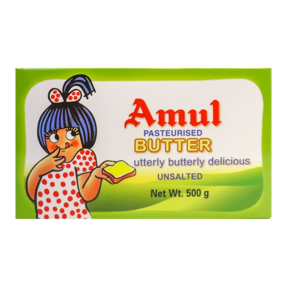 Amul Pasteurised Unsalted Butter, 500g