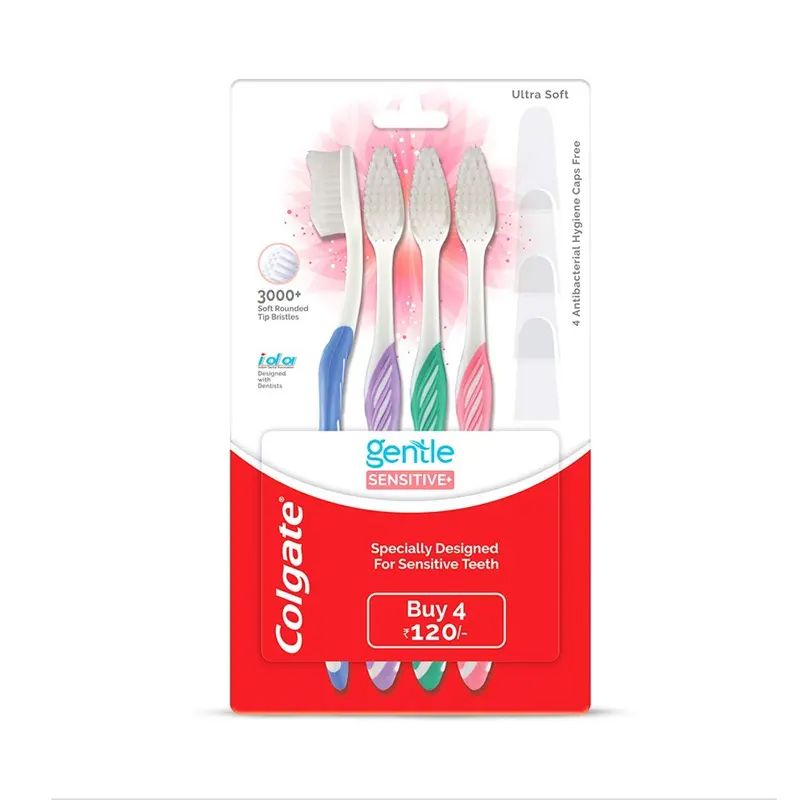 Colgate Gentle Sensitive Toothbrush, 4 Pieces