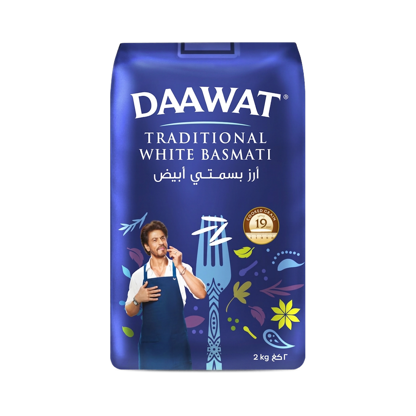 Daawat Traditional White Indian Basmati Rice, 2kg
