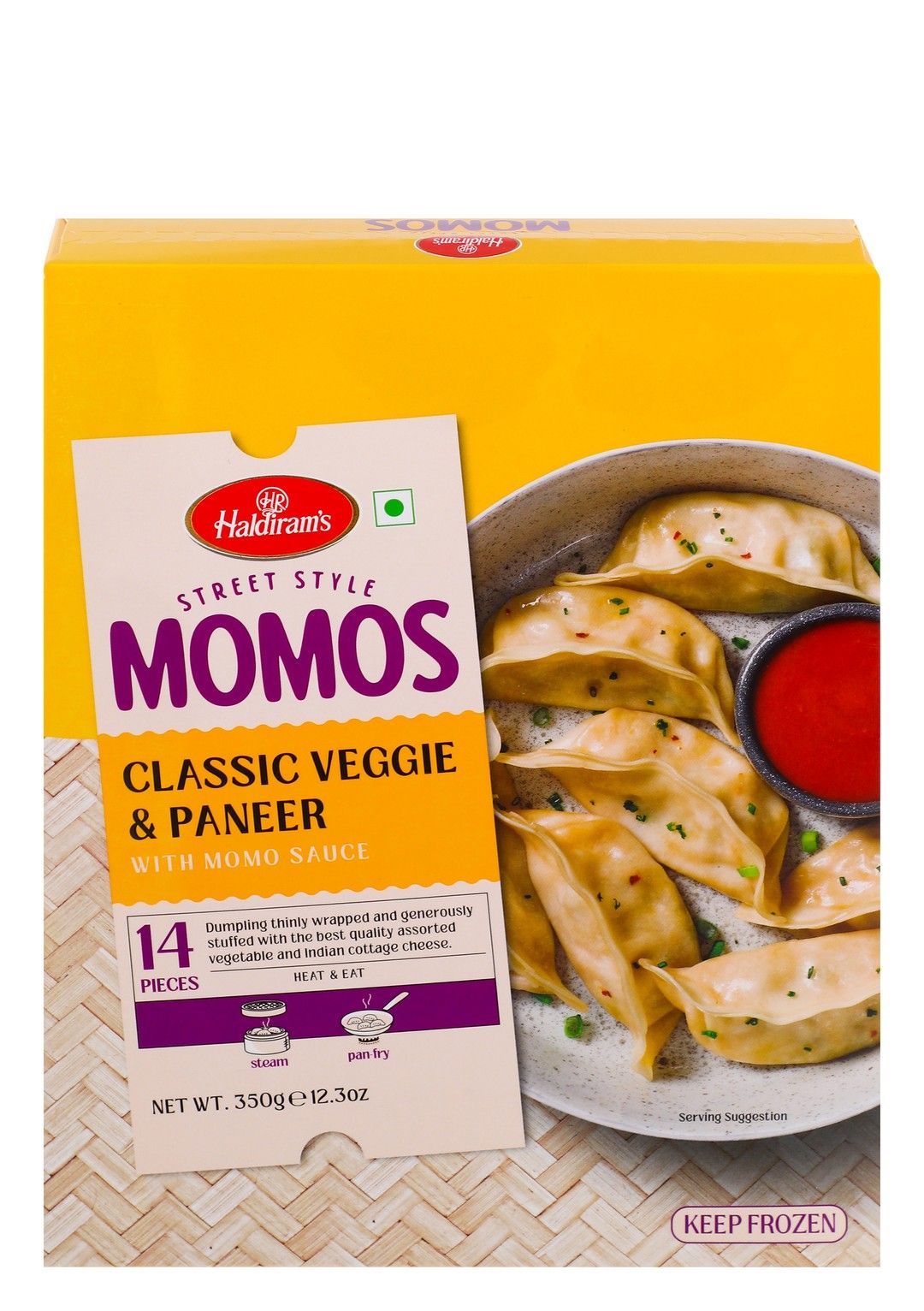 Haldiram's Street Style Veggie & Paneer Momos, 350g