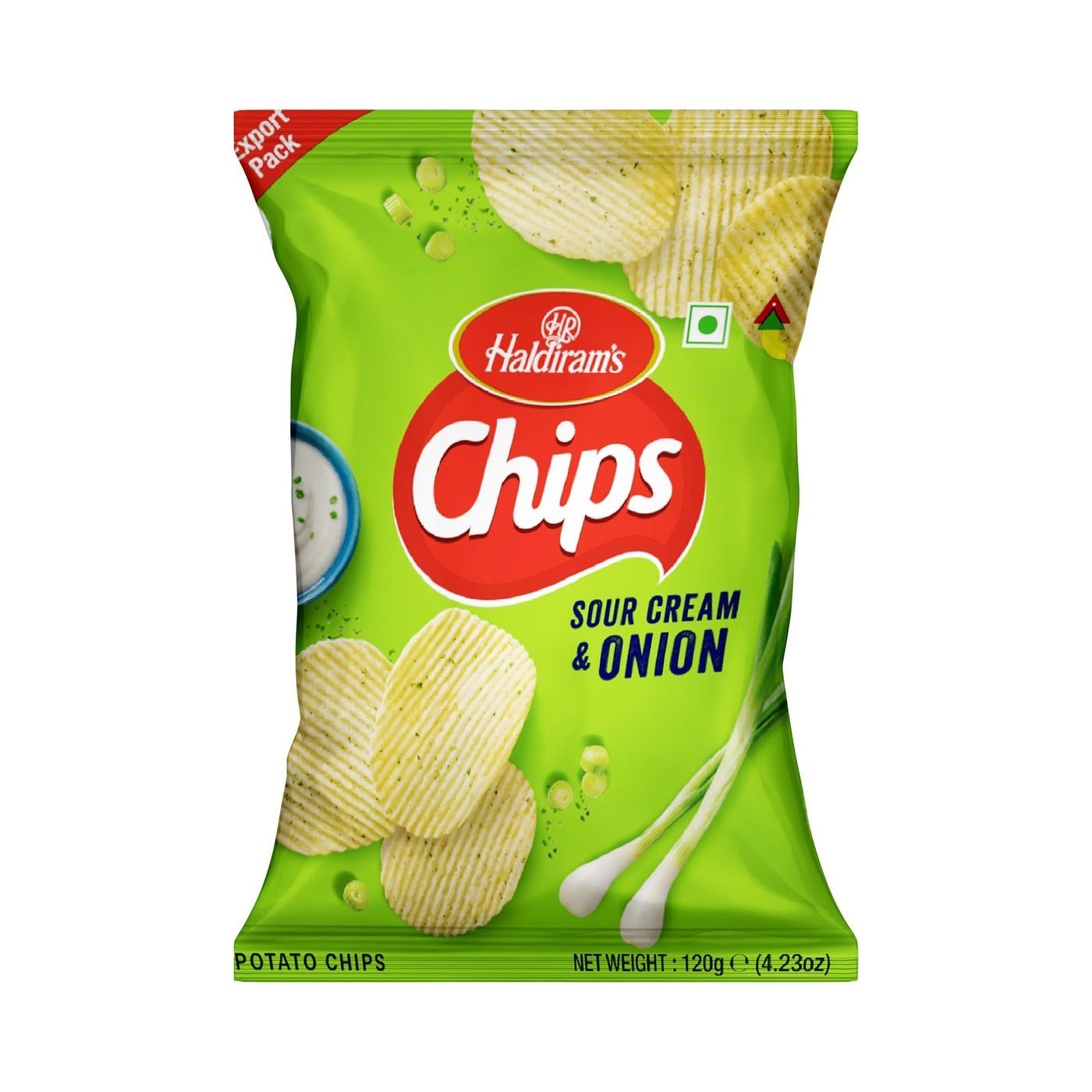 Haldiram's Sour Cream & Onion Potato Chips, 120g