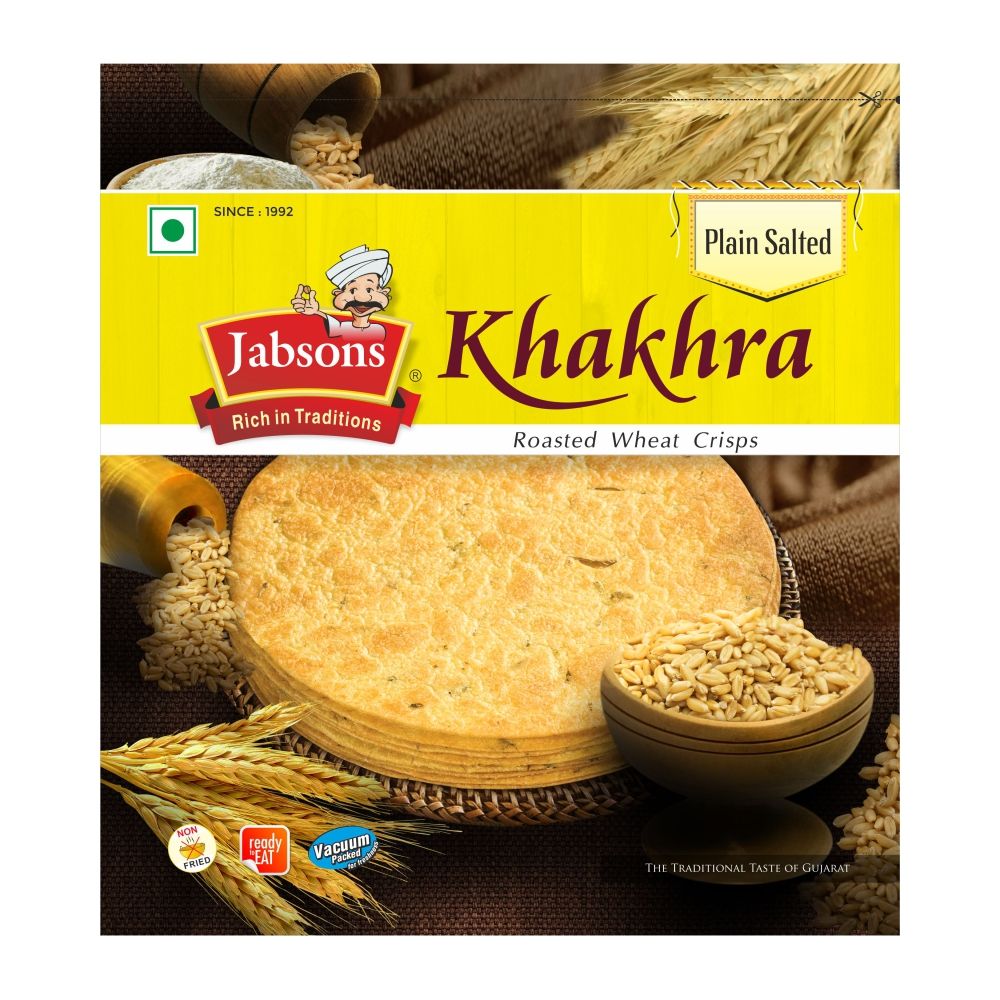 Jabsons Khakhra Plain Salted, 180g