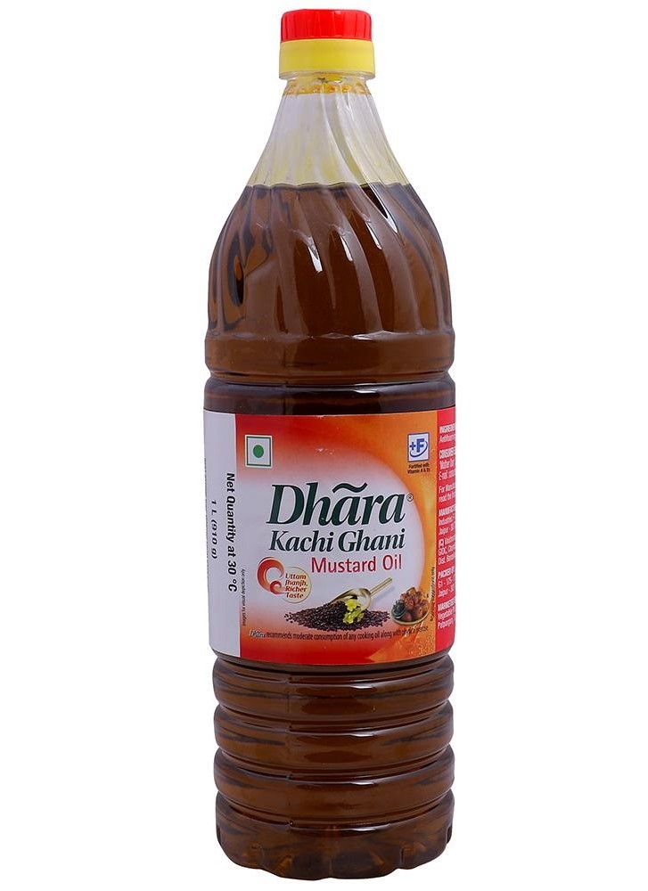 Dhara Kachi Ghani Mustard Oil, 1L