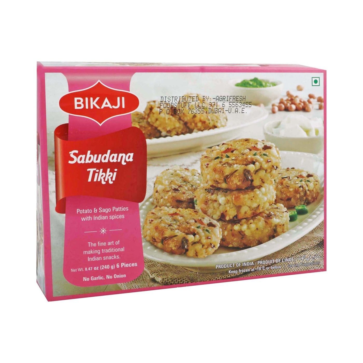 Bikaji Sabudana Tikki, 6 Pieces