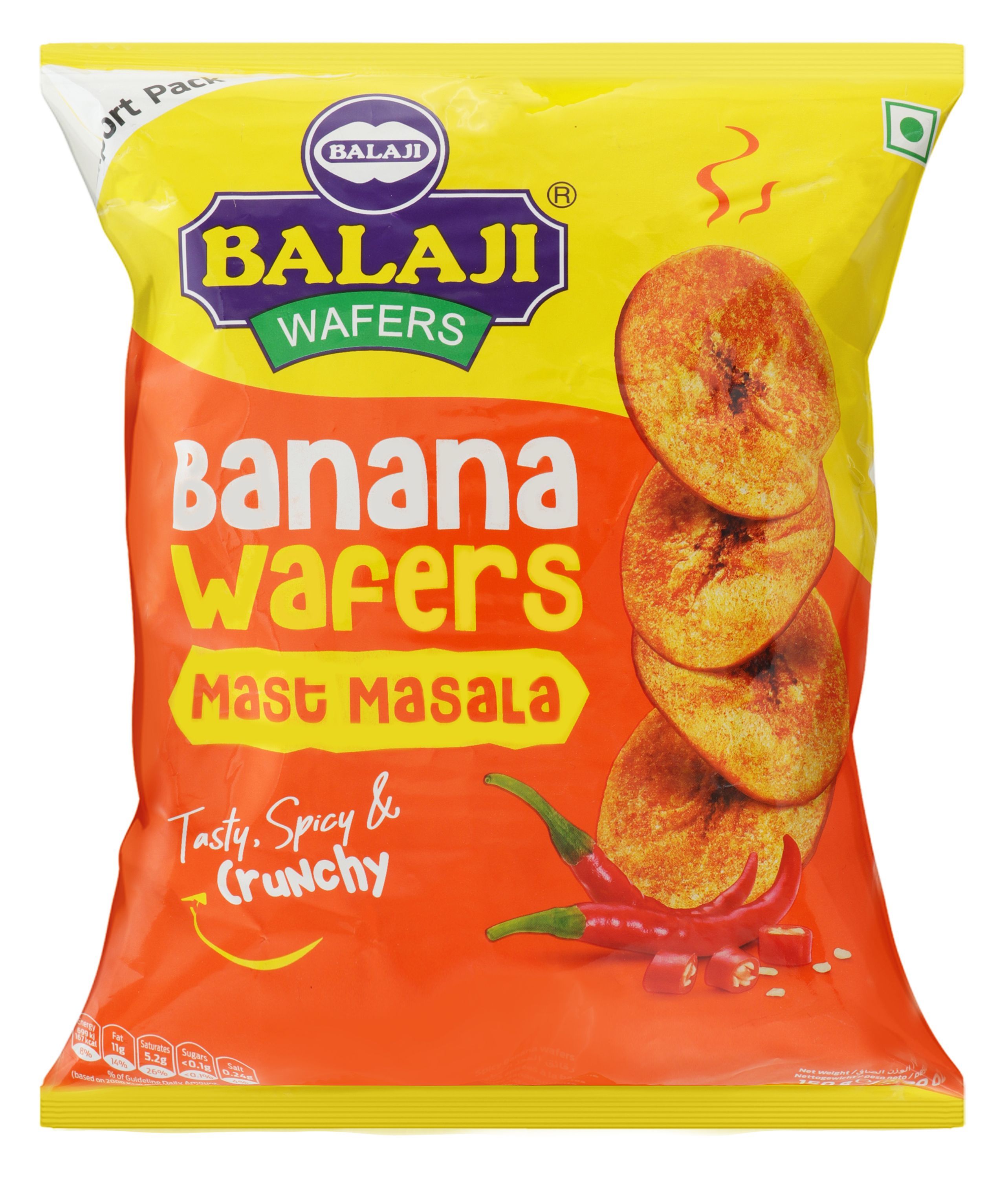 Balaji Tasty Spicy Crunchy Banana Wafers, 150g