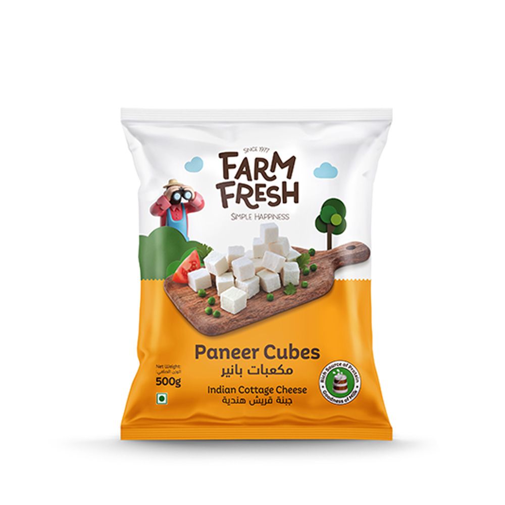Farm Fresh Frozen Paneer Cubes, 500g