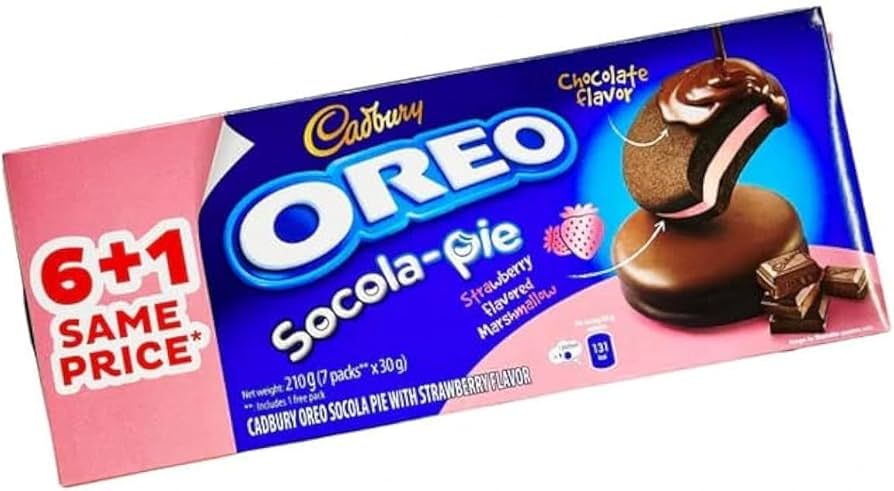 Cadbury Oreo Chocolate Pie with Strawberry, 7x30g