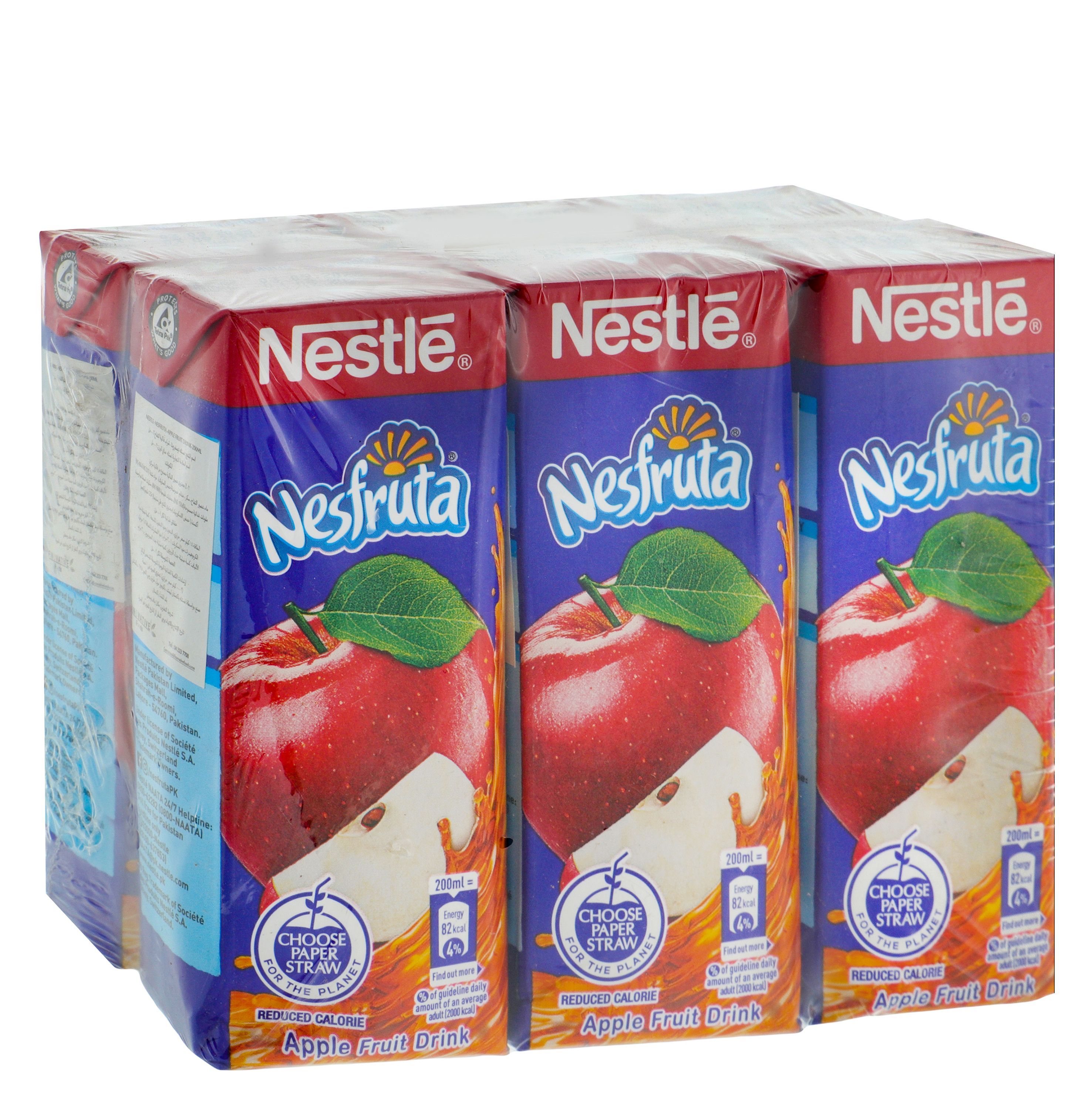 Nestle Nesfruta Apple Juice Reduced Calorie, 6x200ml