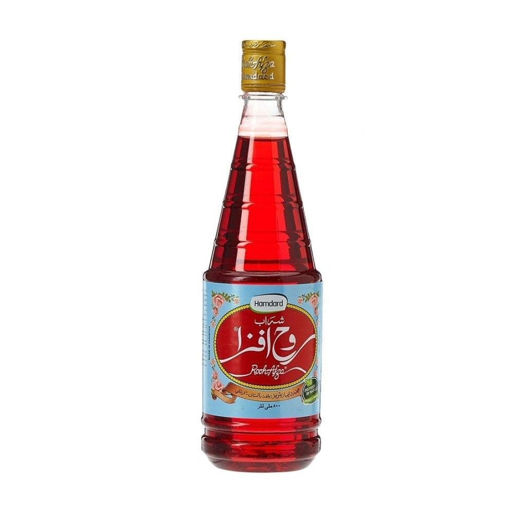 Hamdard Rooh Afza Rose Syrup Plastic Bottle, 800ml