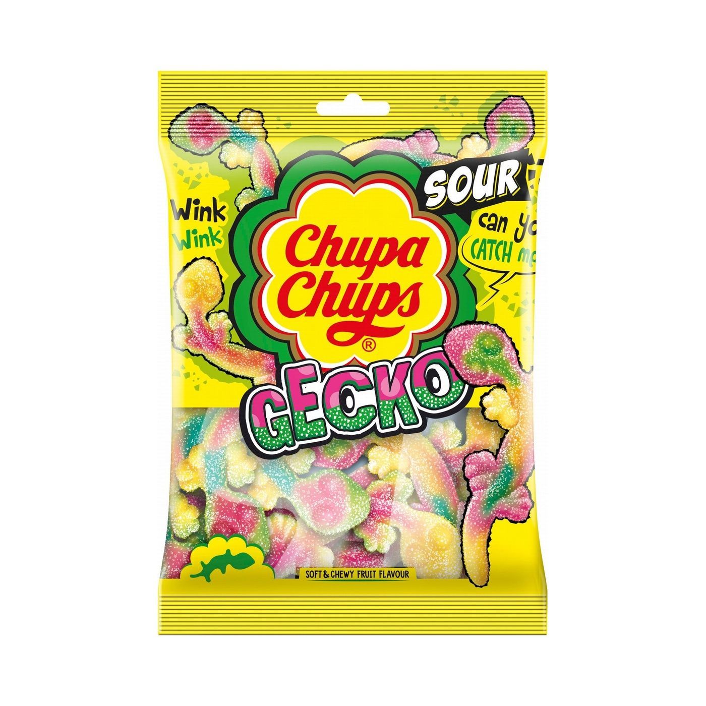 Chupa Chups Sour Gecko Fruit Jellies, 160g