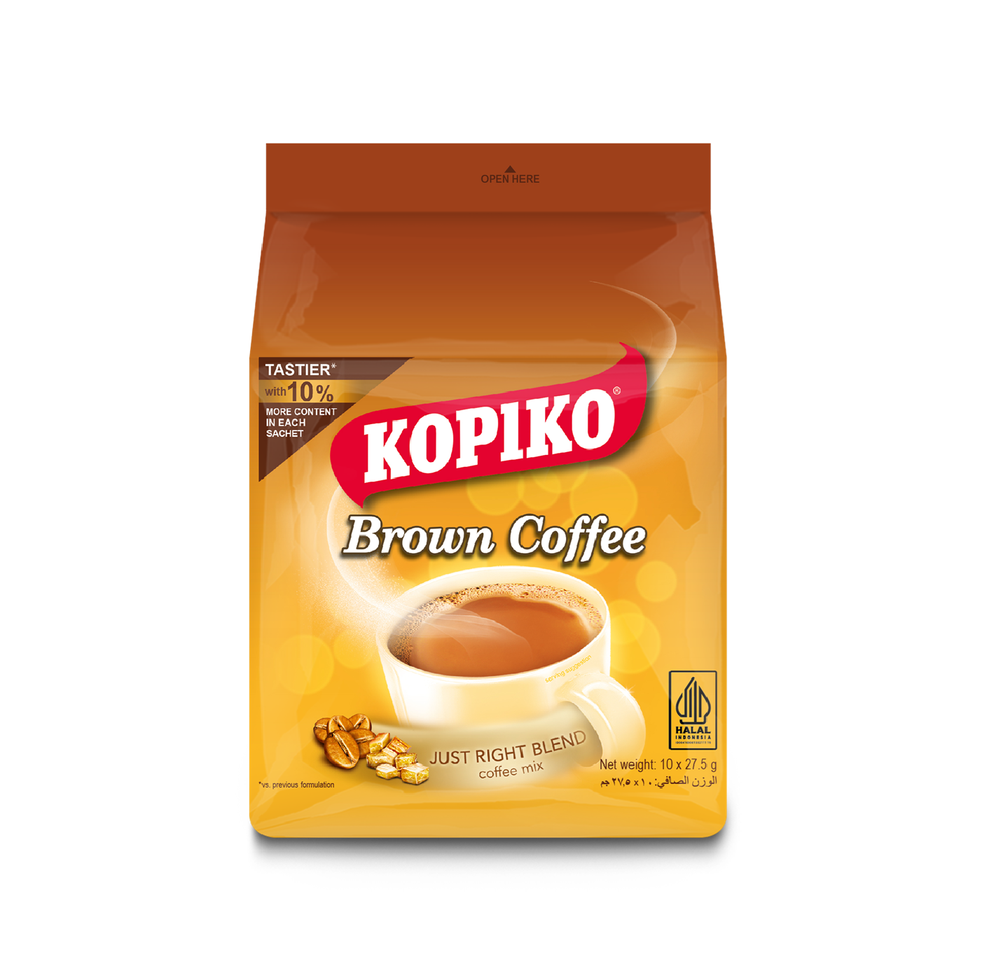 Kopiko Brown Instant Coffee Mix with Rich and Smooth Balanced Flavour, 10x27.5g