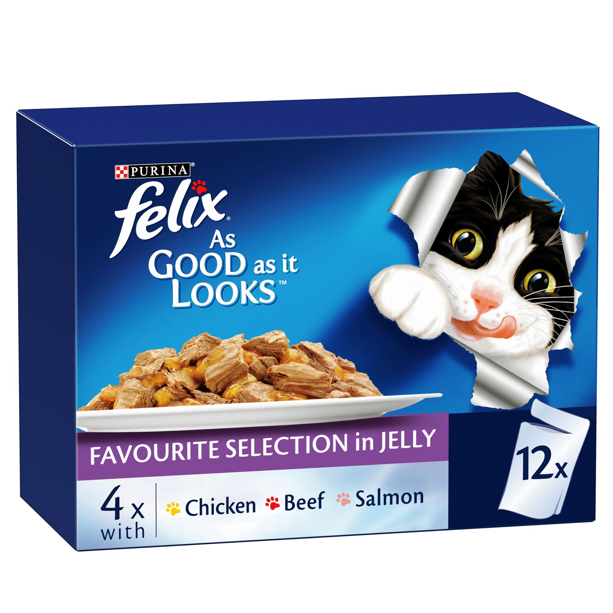 Felix As Good As it Looks Favourites Selection Adult Wet Cat Food, 12x85g