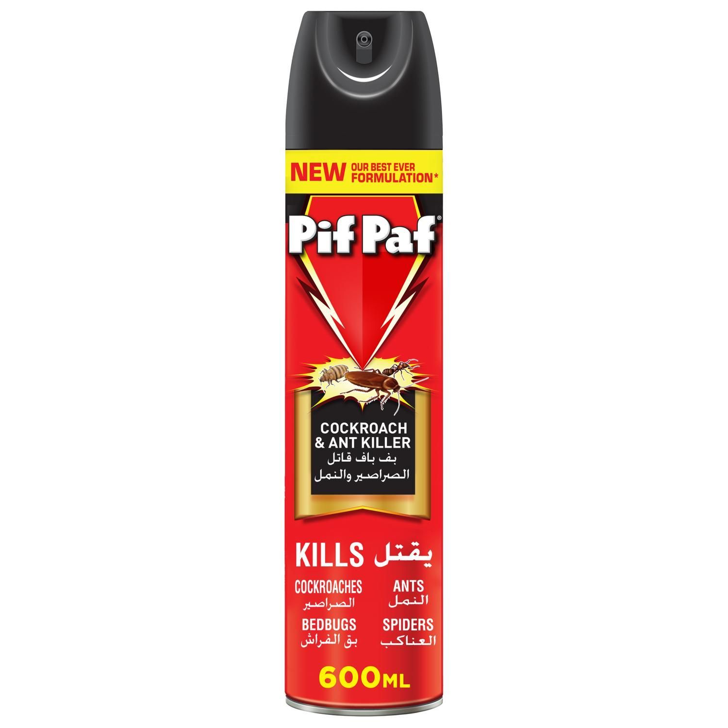 Pif Paf Cockroach & Ant Killer Spray, 600ml