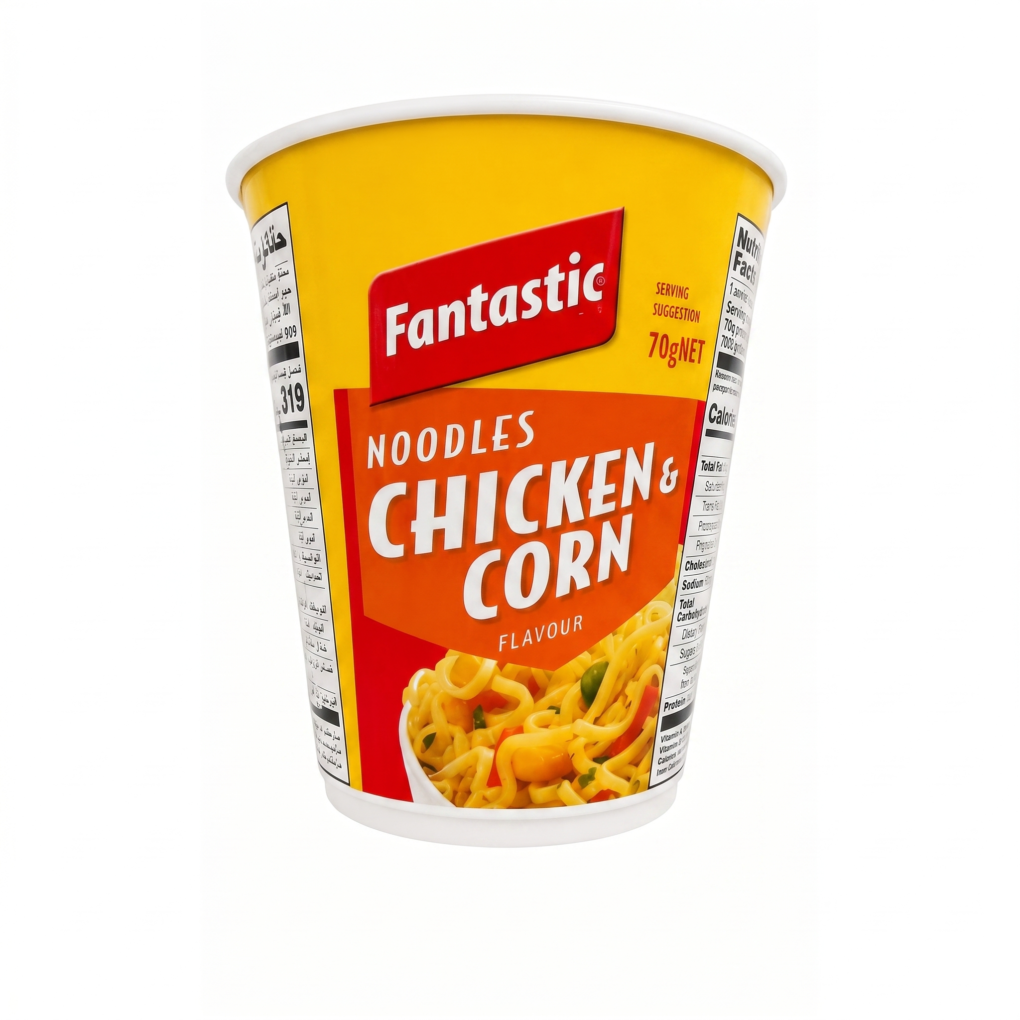 Fantastic Instant Noodle Cup Chicken & Corn Flavor, 70g