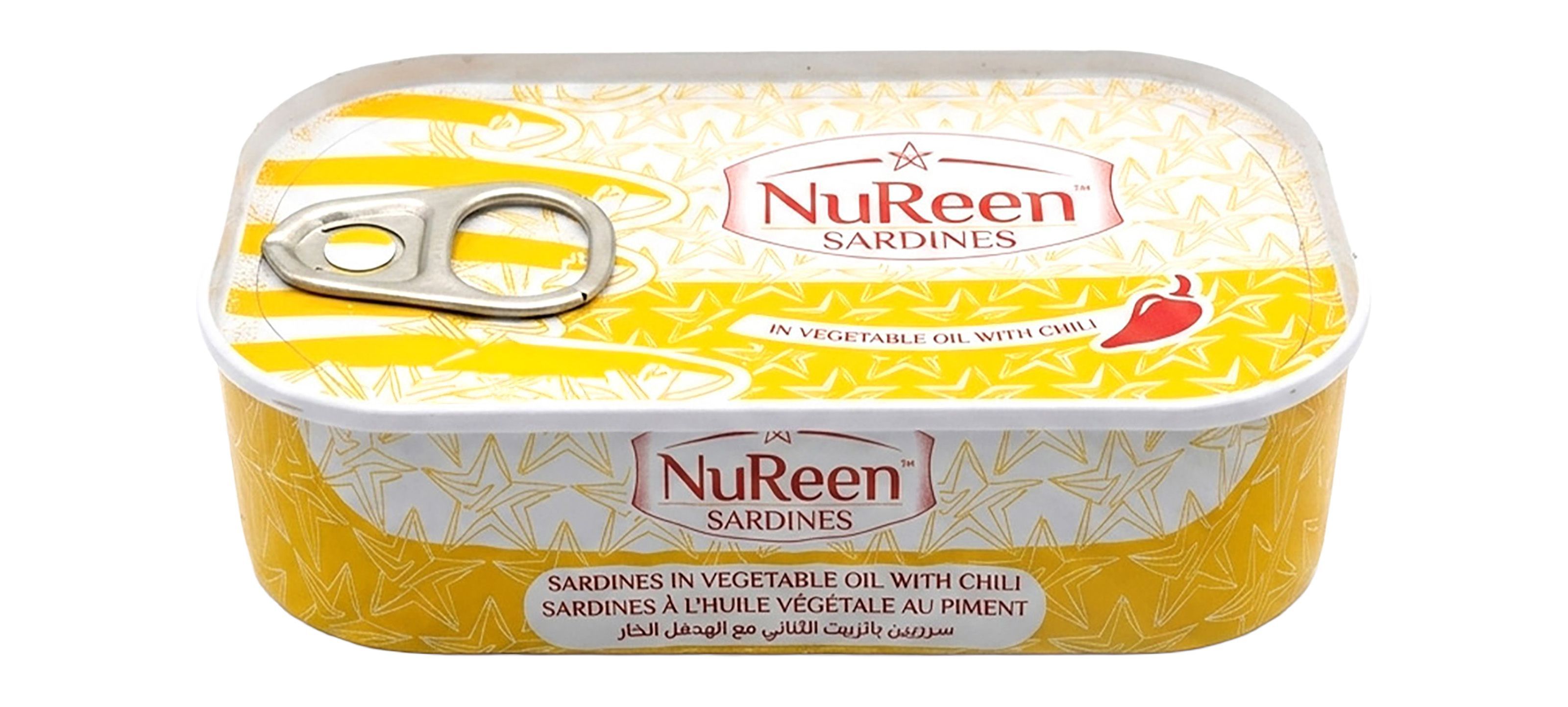 NuReen Chili Sardines in Vegetable Oil, 125g