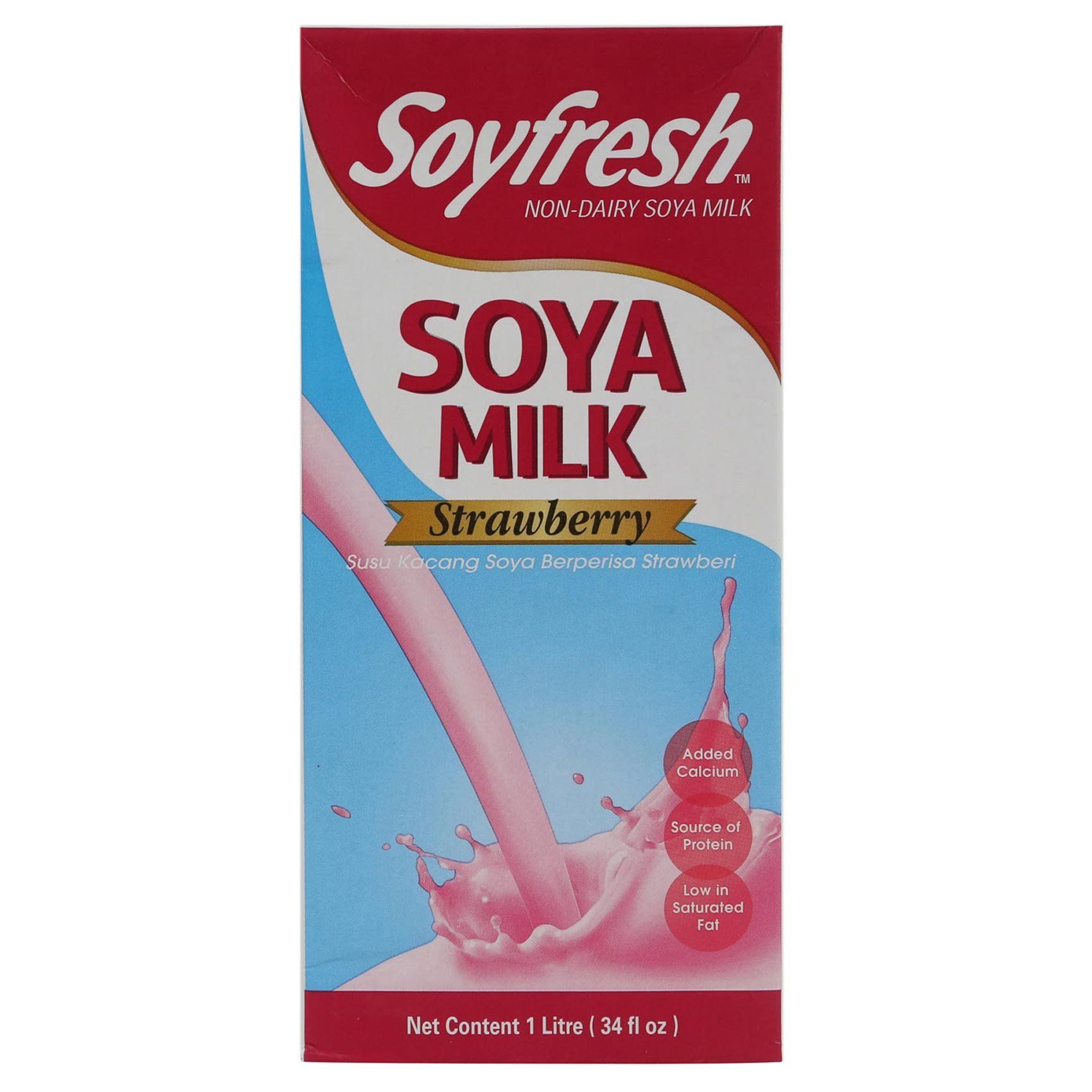 Soyfresh Soya Milk Strawberry, 1 Litre
