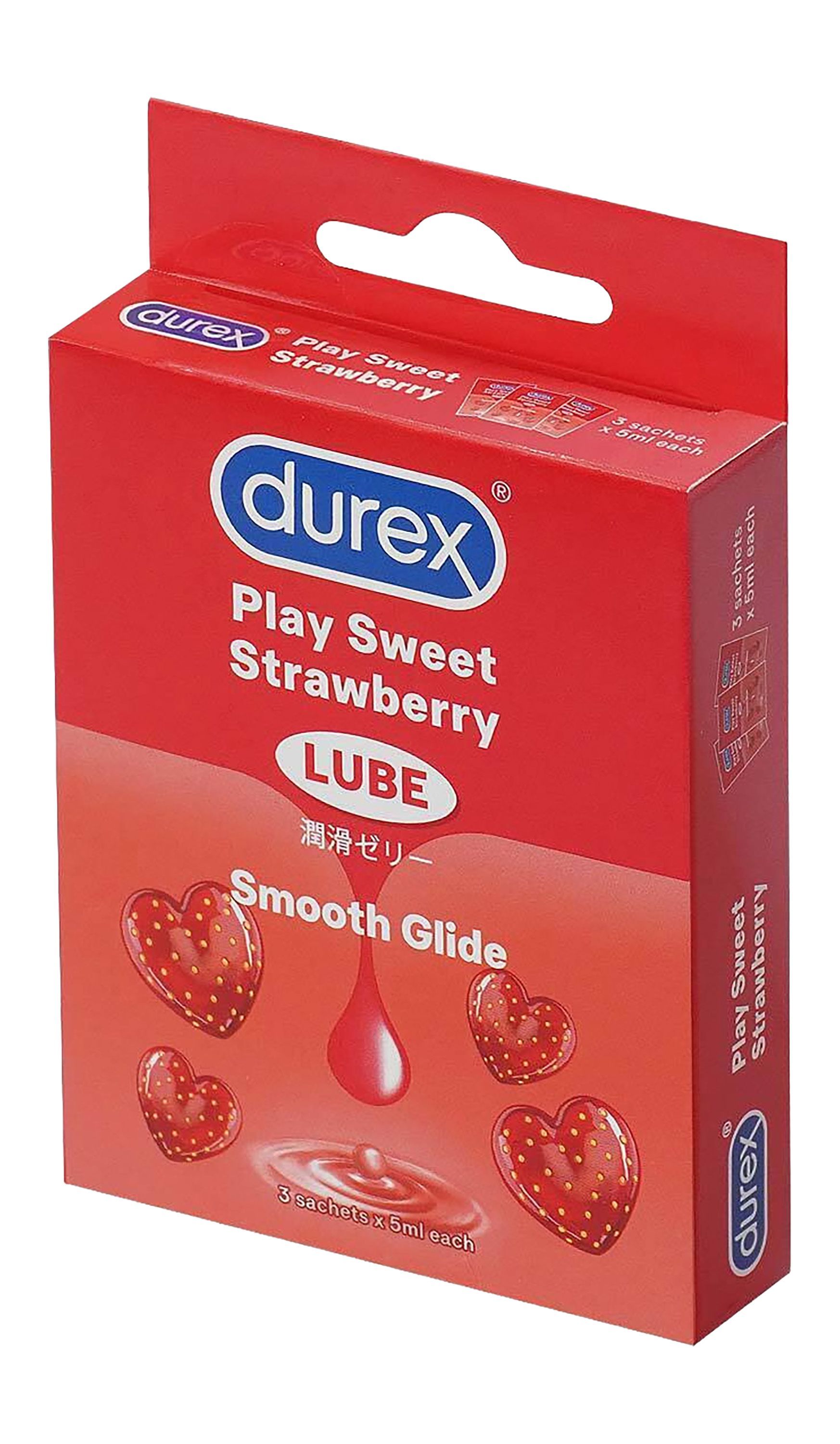 Durex Play Sweet Strawberry Lube, 3x15ml