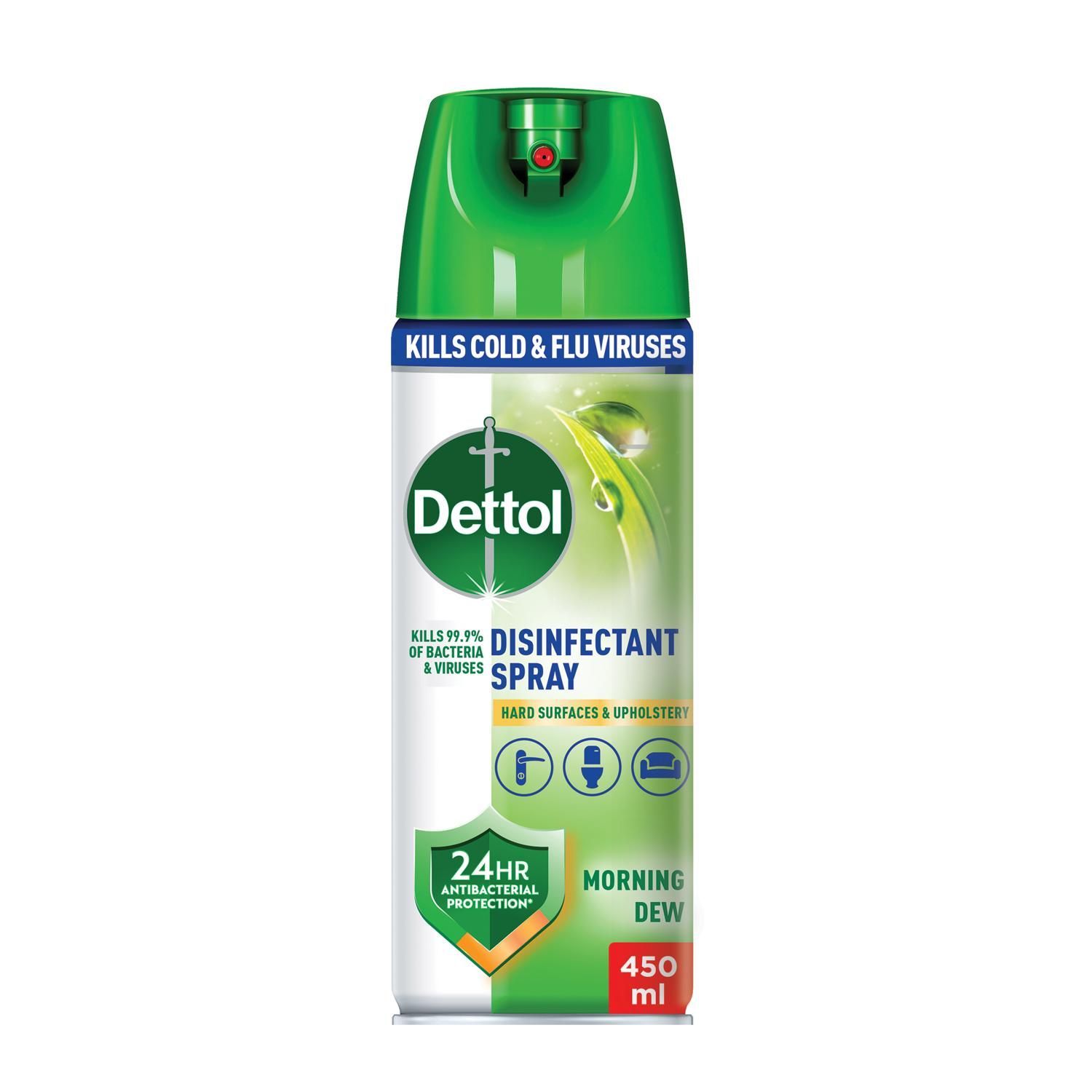 Dettol All in One Morning Dew Scent Disinfectant Spray, 450ml