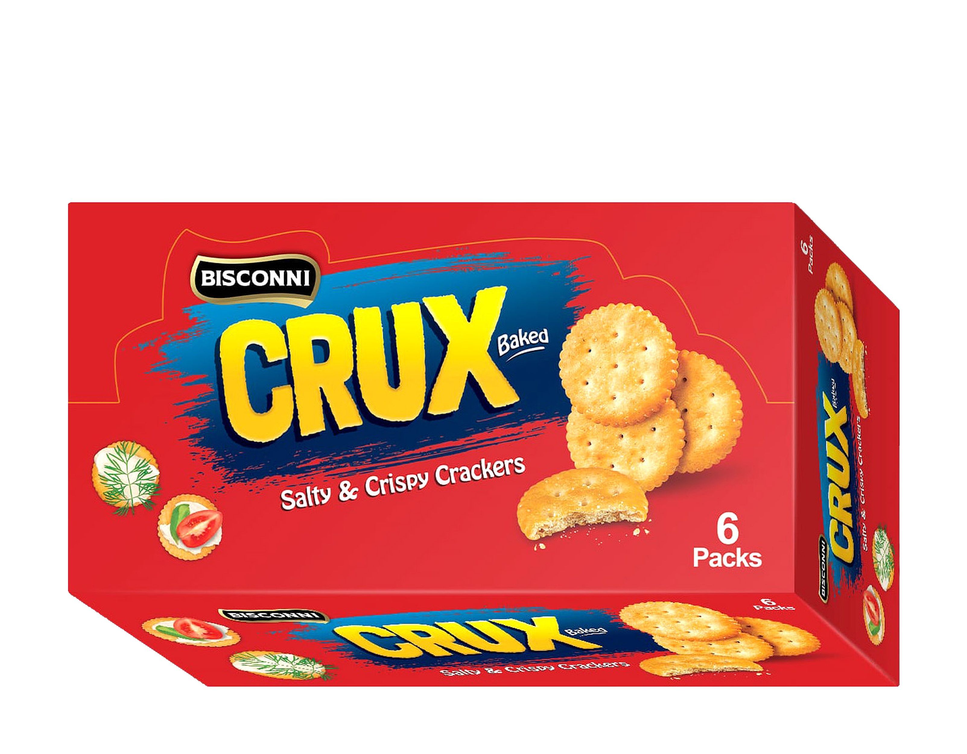 Bisconni CRUX Salty Crackers, 6x600g