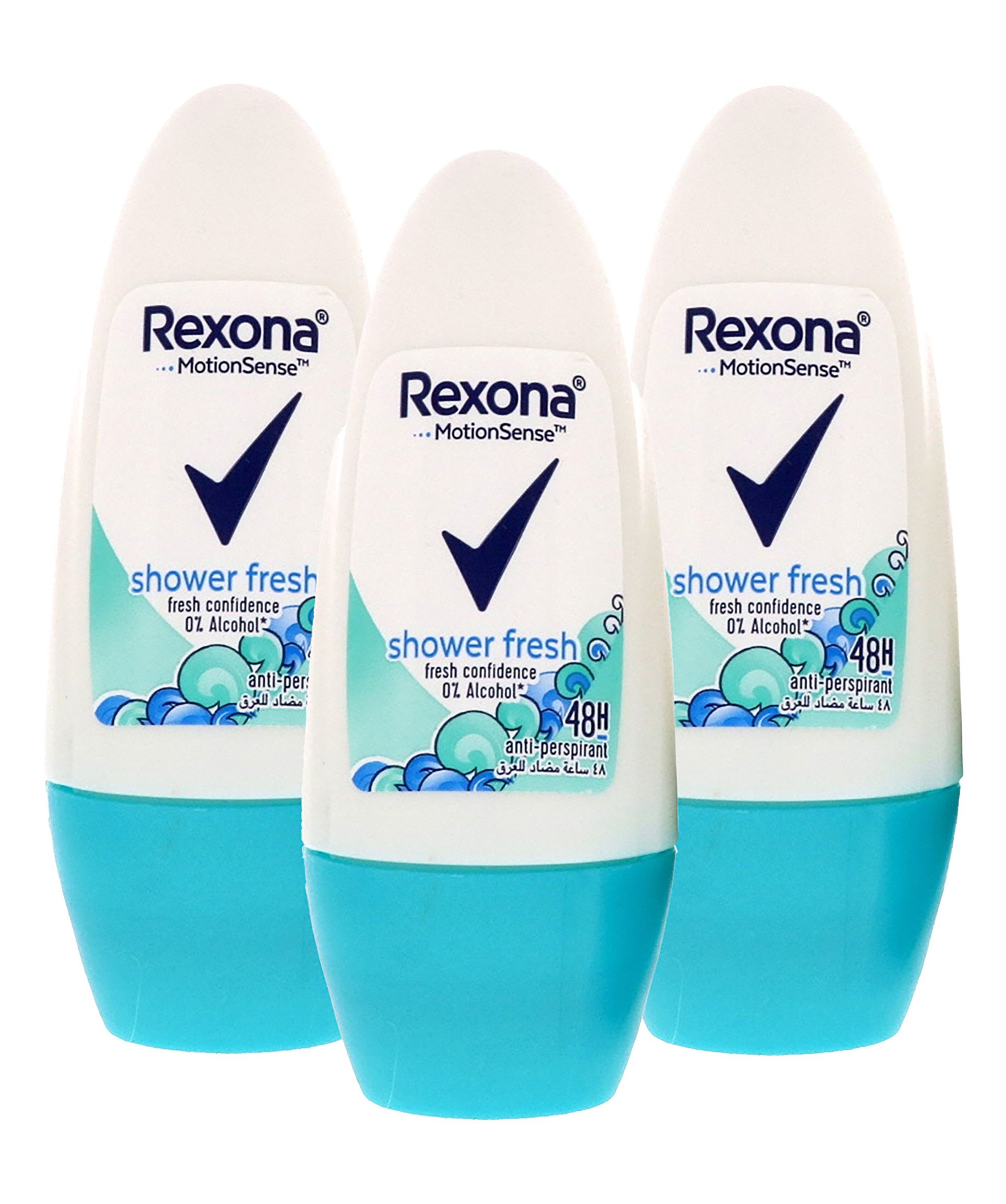 Rexona Shower Fresh Antiperspirant Roll-On, 3x50ml