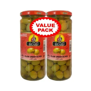 Figaro Plain Green Olives, 2x270g