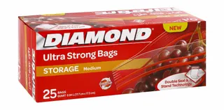 Diamond Zipper Storage Bags 25 Medium