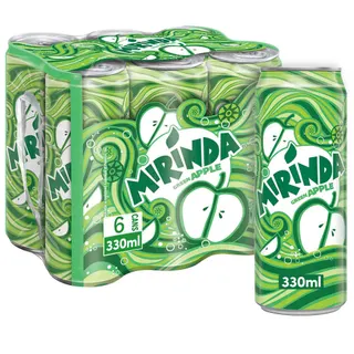 Mirinda Green Apple Soft Drink Cans, 6x330ml