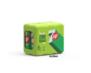 7UP Zero Sugar Cans, 6x330ml