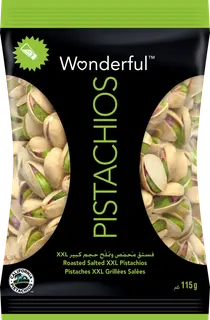 Wonderful Roasted Salted XXL Pistachios, 115g