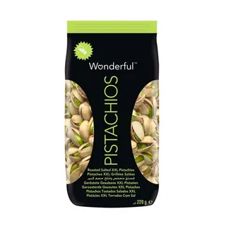 Wonderful Roasted & Salted Pistachios Bag, 220g