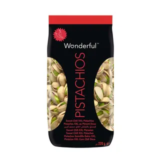 Wonderful Sweet Chili Pistachios Bag, 220g