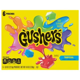 Betty Crocker Fruit Gushers Fruit Flavored Snacks Variety Pack, 136g