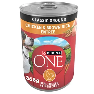 Purina One Classic Wet Dog Food in Ground Chicken & Brown Rice, 368g