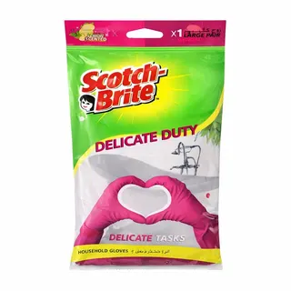 Scotch-Brit Delicate Household Hand Gloves Large 1 Pair