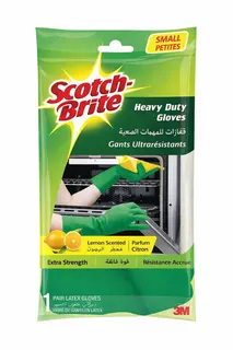 Scotch Brite Heavy Duty Lemon Scented Household Gloves - Small