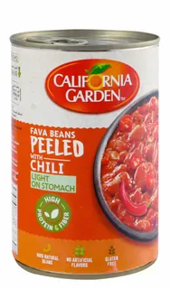 California Garden Low Fat Peeled Fava Beans with Chili, 450g