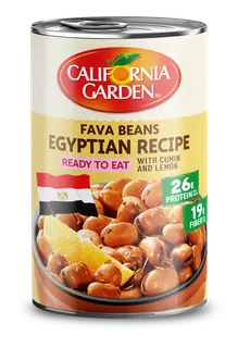 California Garden Egyptian Recipe Fava Beans with Cumin & Lemon, 450g