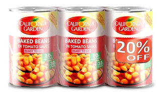California Garden Baked Beans in Tomato Sauce 420 g x 3 Pcs