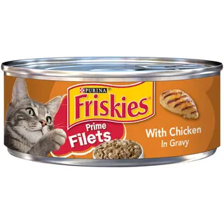 Purina Friskies Prime Filets Wet Cat Food with Chicken in Gravy, 156g