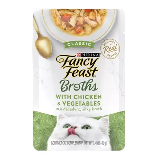 Purina Fancy Feast Broths Cat Food with Chicken & Vegetables, 40g