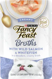 Purina Fancy Feast Broths Creamy with Wild Salmon & Whitefish, 40g