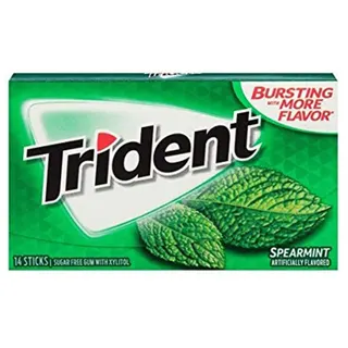 Trident Spearmint Gum, 14 Sticks, 26.6g
