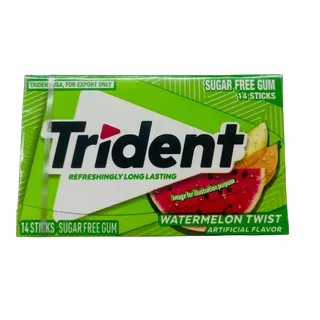 Trident Watermelon Twist Sugar Free Gum, 14 Pieces