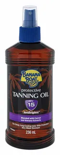 Banana Boat Water-Resistant Protective Tanning Oil Spray with Carrot & Banana Extracts SPF15, 236ml