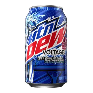 Mountain Dew Voltage Raspberry Citrus Soft Drink, 355ml