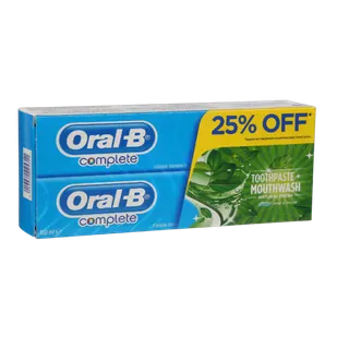 Oral-B Complete Toothpaste with Mouthwash Whitening 2 pcs x 100 ml